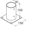 Soporte para poste redondo de 80mm