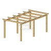 Pérgolas de madera autoportantes planas