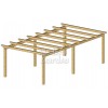 Pérgolas de madera autoportantes planas
