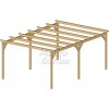 Pérgolas de madera autoportantes planas