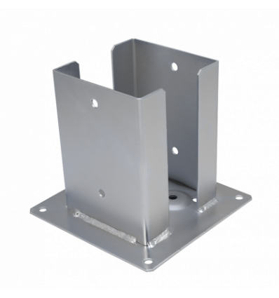 Soporte tulipa abierto para poste de 140x140mm