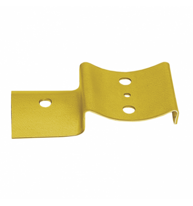 ABRAZADERA INICIO/FIN PARA POSTE Y TRAVESAÑO REDONDO (Zinc Galvanizado DORADO)