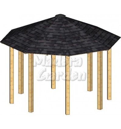 Cenador Octogonal 4,70 x 4,70 mts