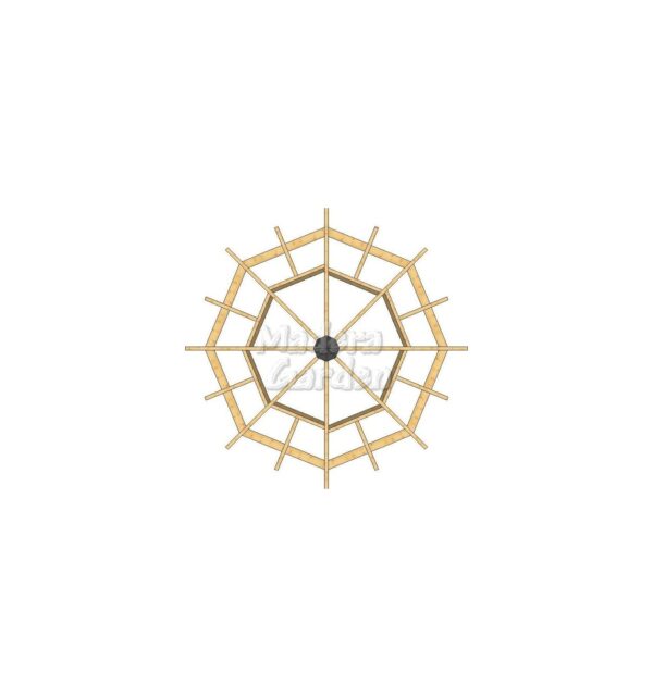 Cenador Octogonal 6,70 x 6,70 mts