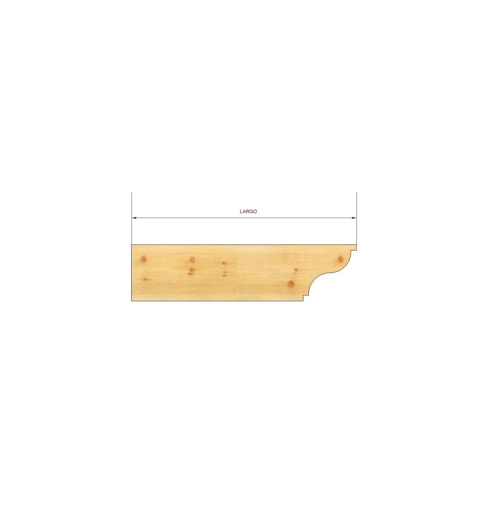 Canetes de madera de 60 x 120 mm