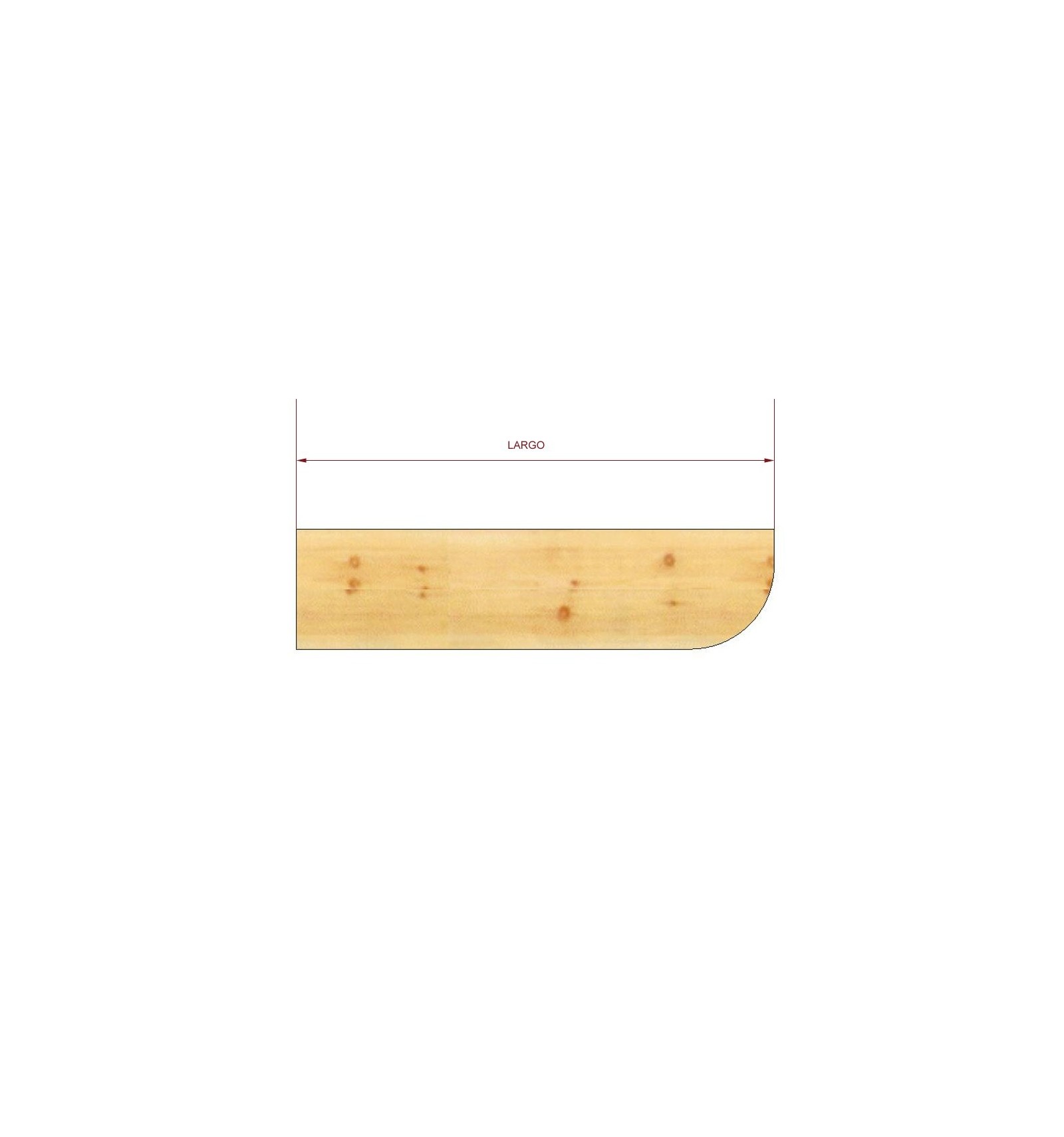 Canetes de madera de 60 x 120 mm