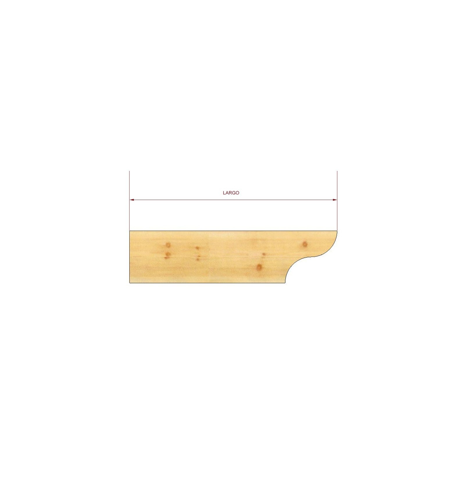 Canetes de madera de 60 x 120 mm