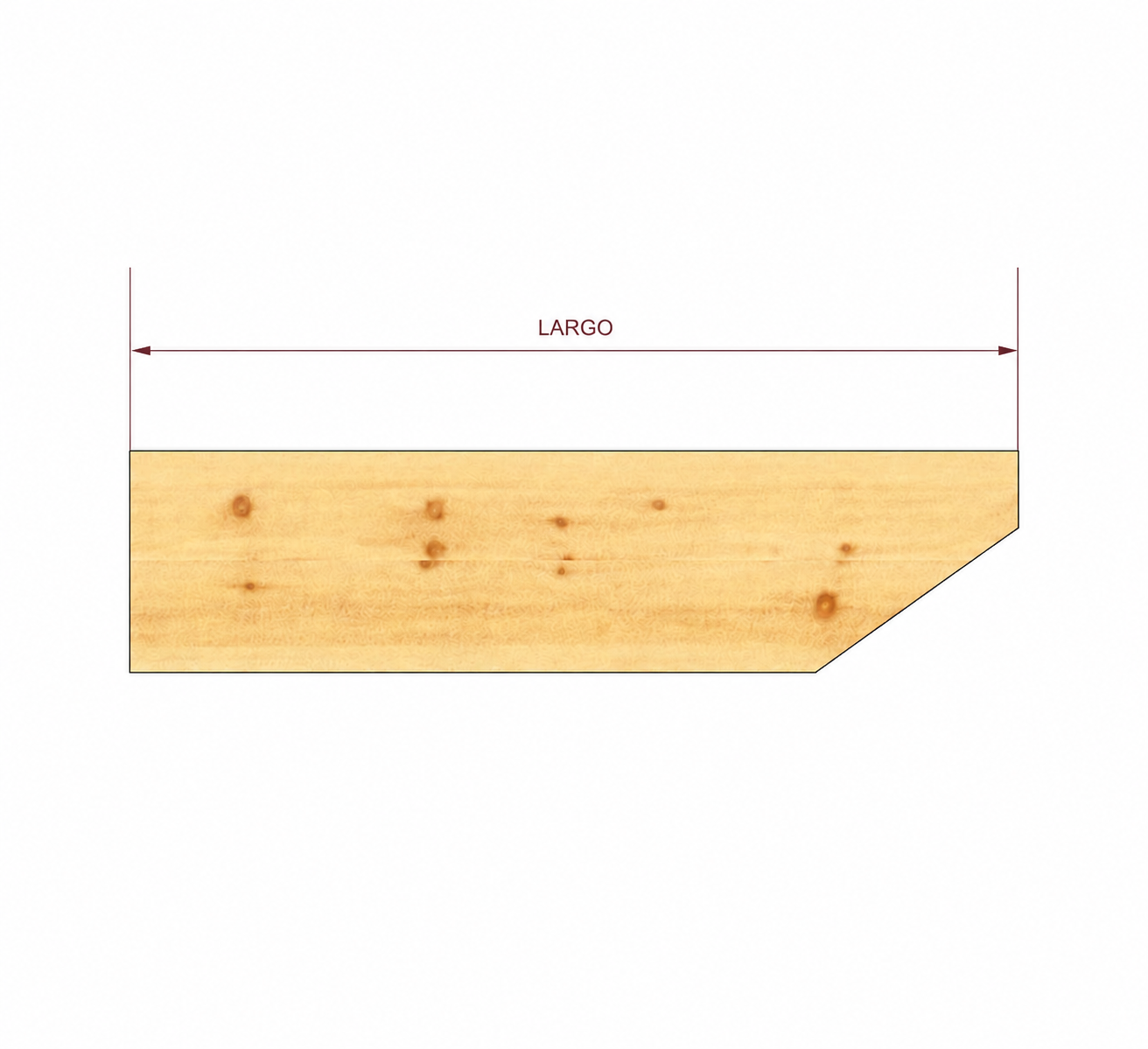 Canetes de madera de 60 x 120 mm