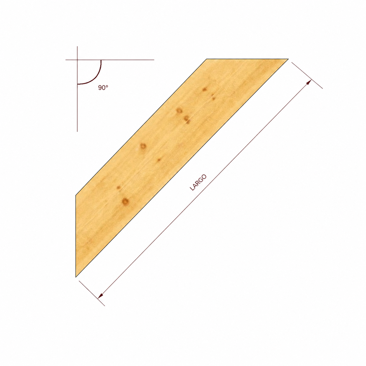 Tornapuntas de madera de 100 x 100 mm