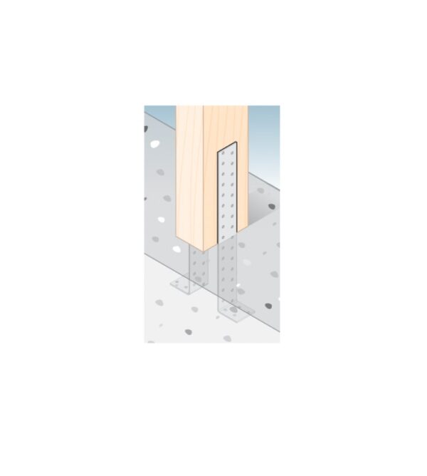 Escuadra para anclar de 400x40x40mm
