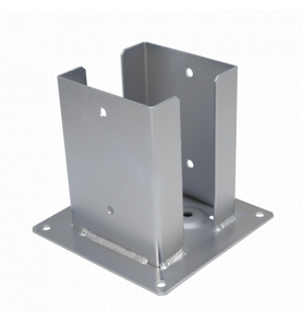 soporte tulipa abierto para poste de madera 140x140mm